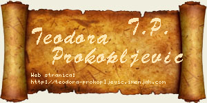 Teodora Prokopljević vizit kartica